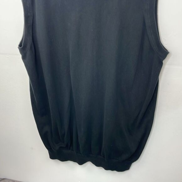 Lacoste Black Vest Sweater 4X Long - Picture 6 of 11